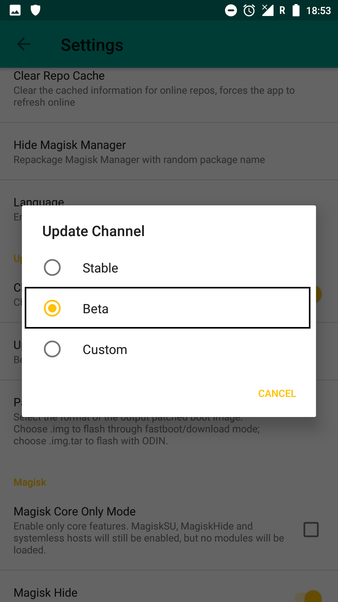 Magisk 16.4 Beta