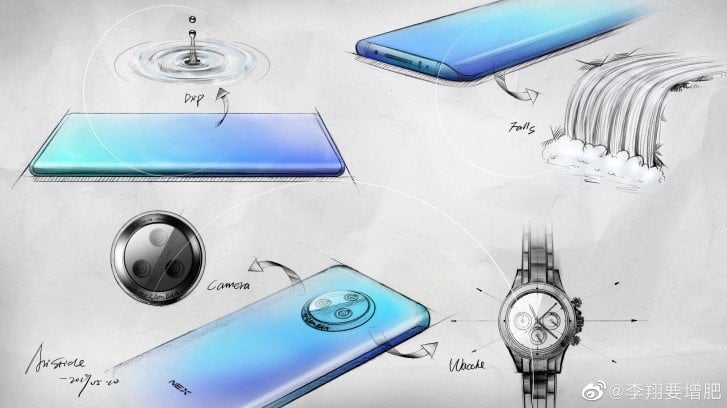 Vivo teases NEX 3 with 5G and waterfall display