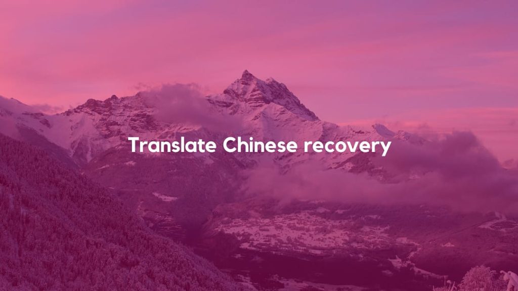 Reset mobile in Chinese recovery