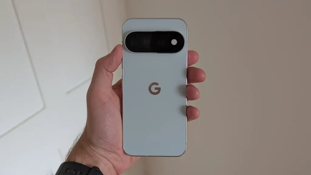 Back of the Google Pixel 11 Pro showing the redesigned camera bar and glass back.