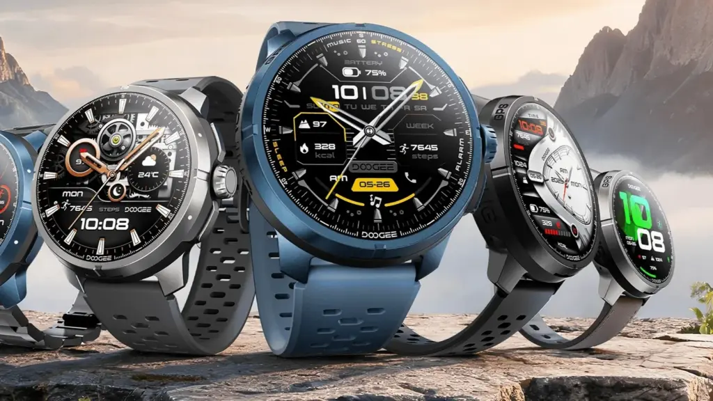 DOOGEE Anymoving M1 Pro outdoor smartwatch showing navigation display